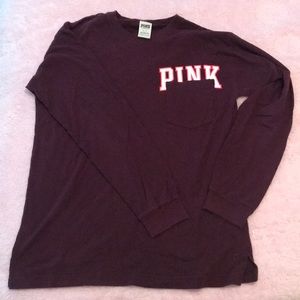 Long sleeve Pink/Victoria’s Secret shirt.